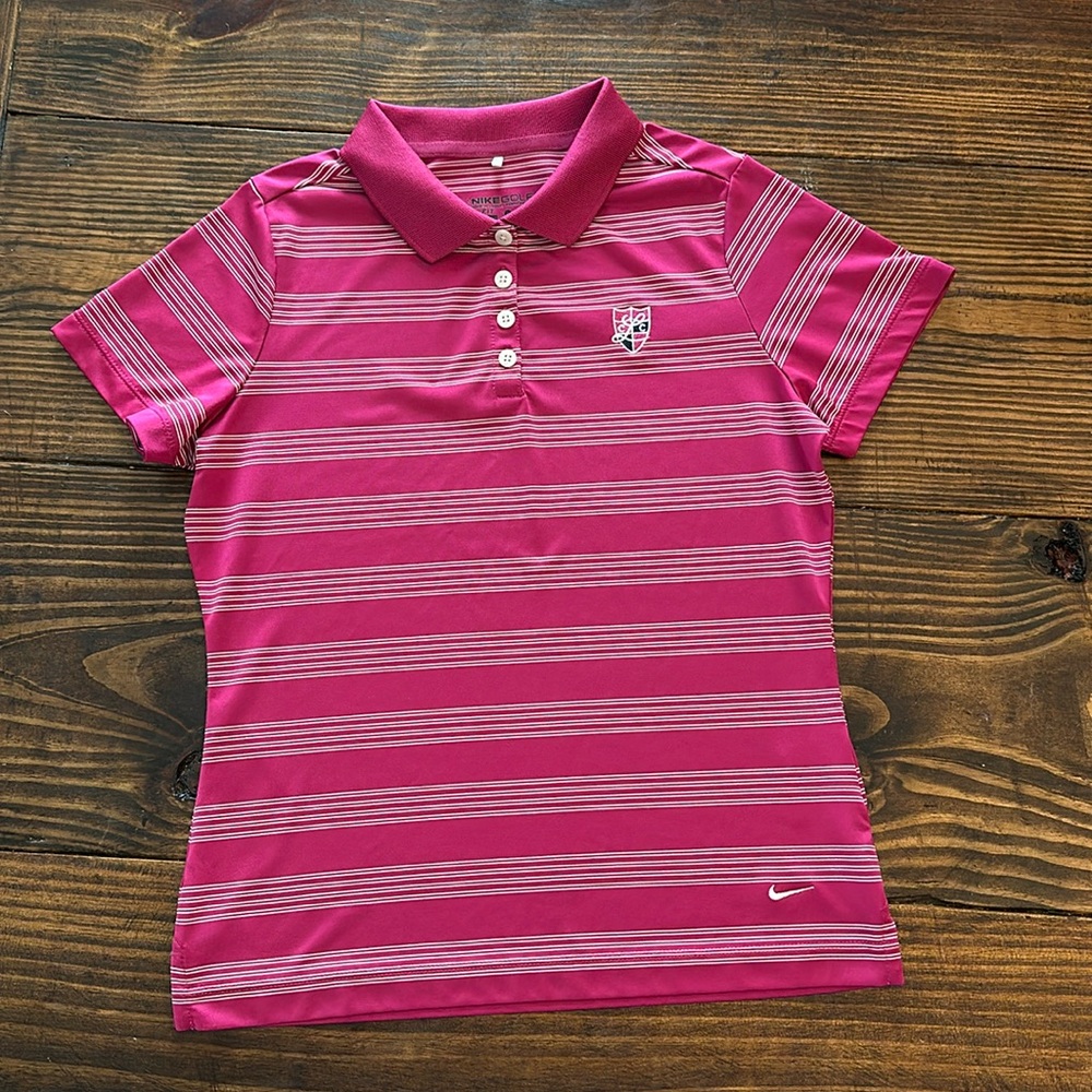 Nike Dri Fit Striped Golf Polo